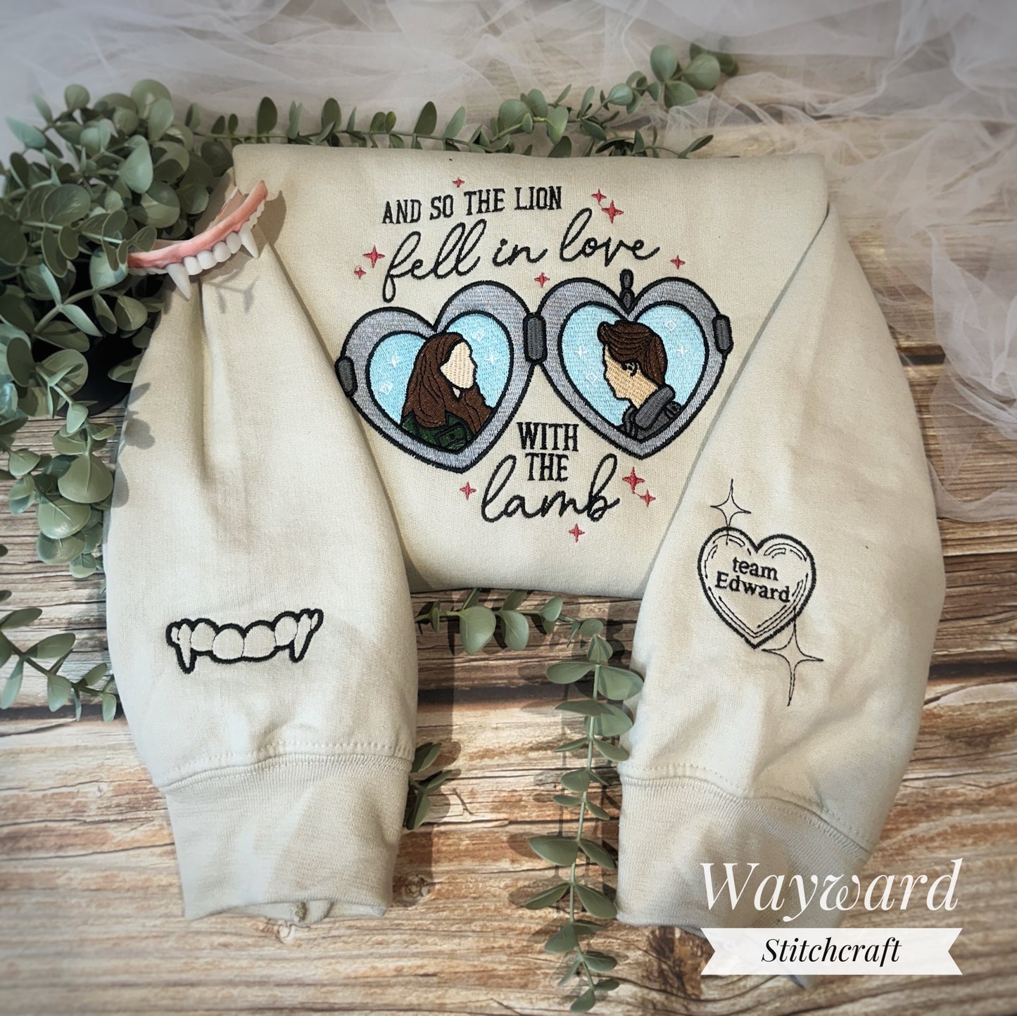 Lion And The Lamb Embroidered Sweatshirt