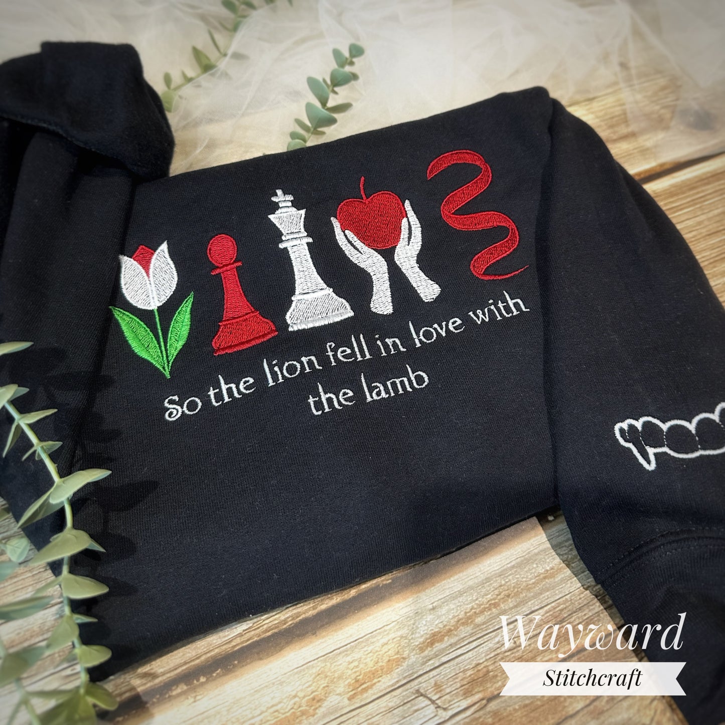Twilight Book Cover Inspired Embroidered Sweatshirt