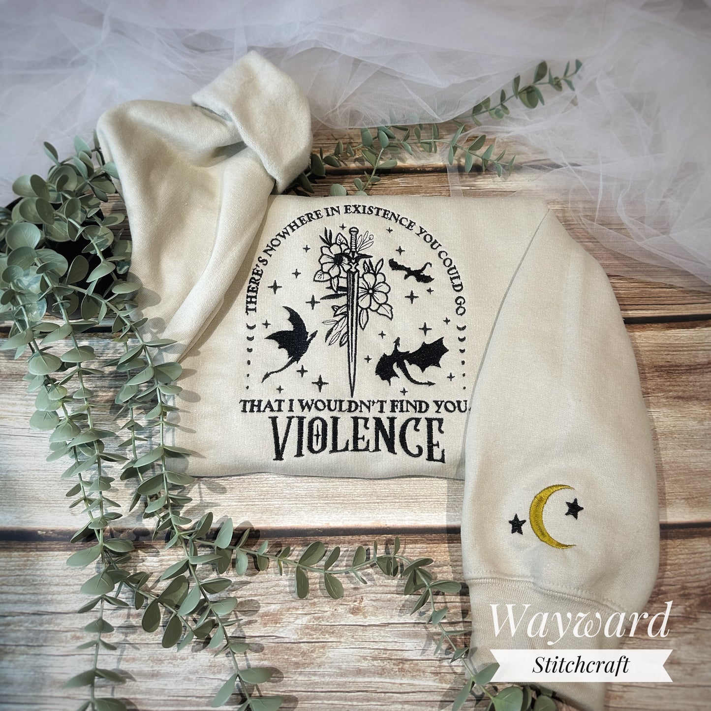 Violence Romantasy Embroidered Sweatshirt