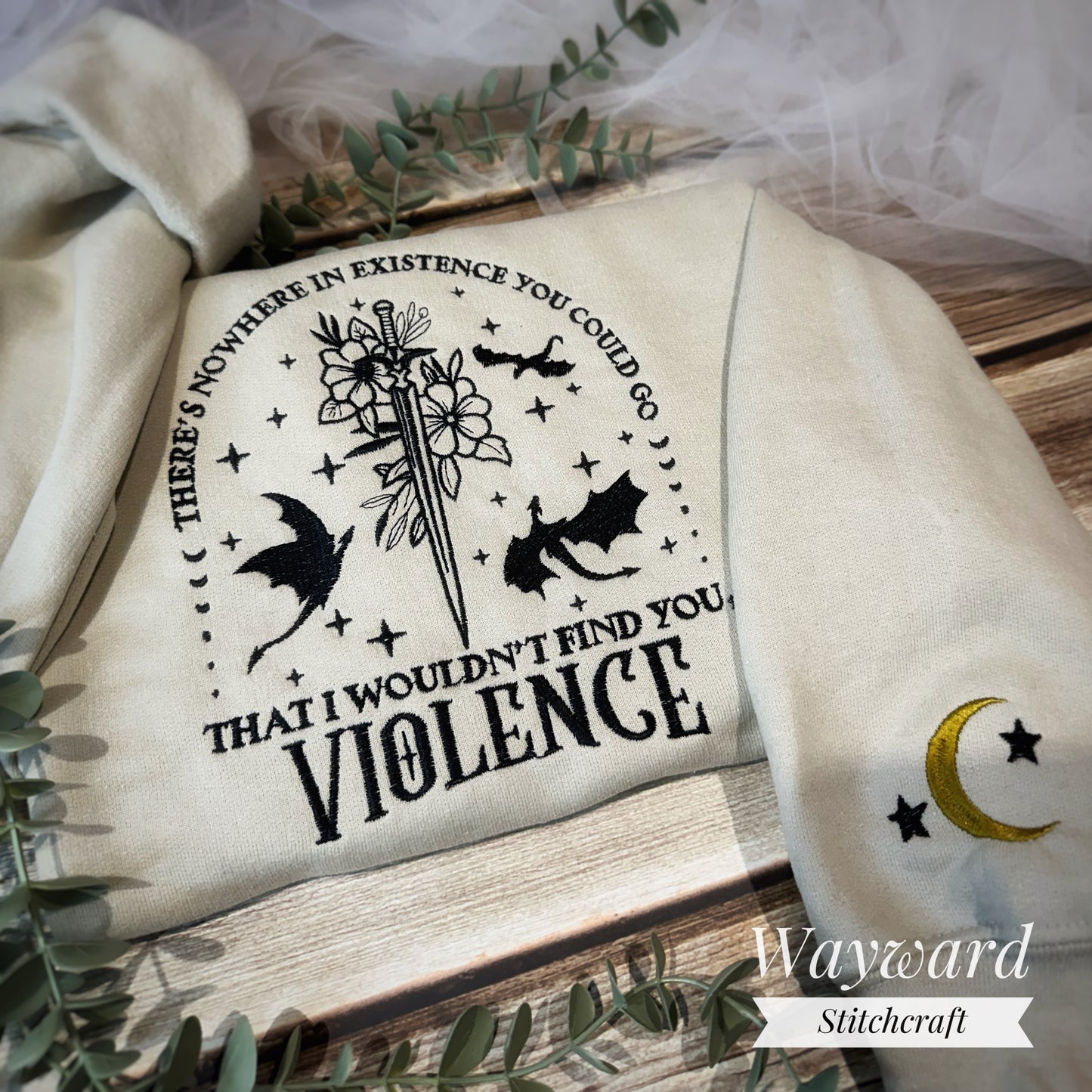 Violence Romantasy Embroidered Sweatshirt