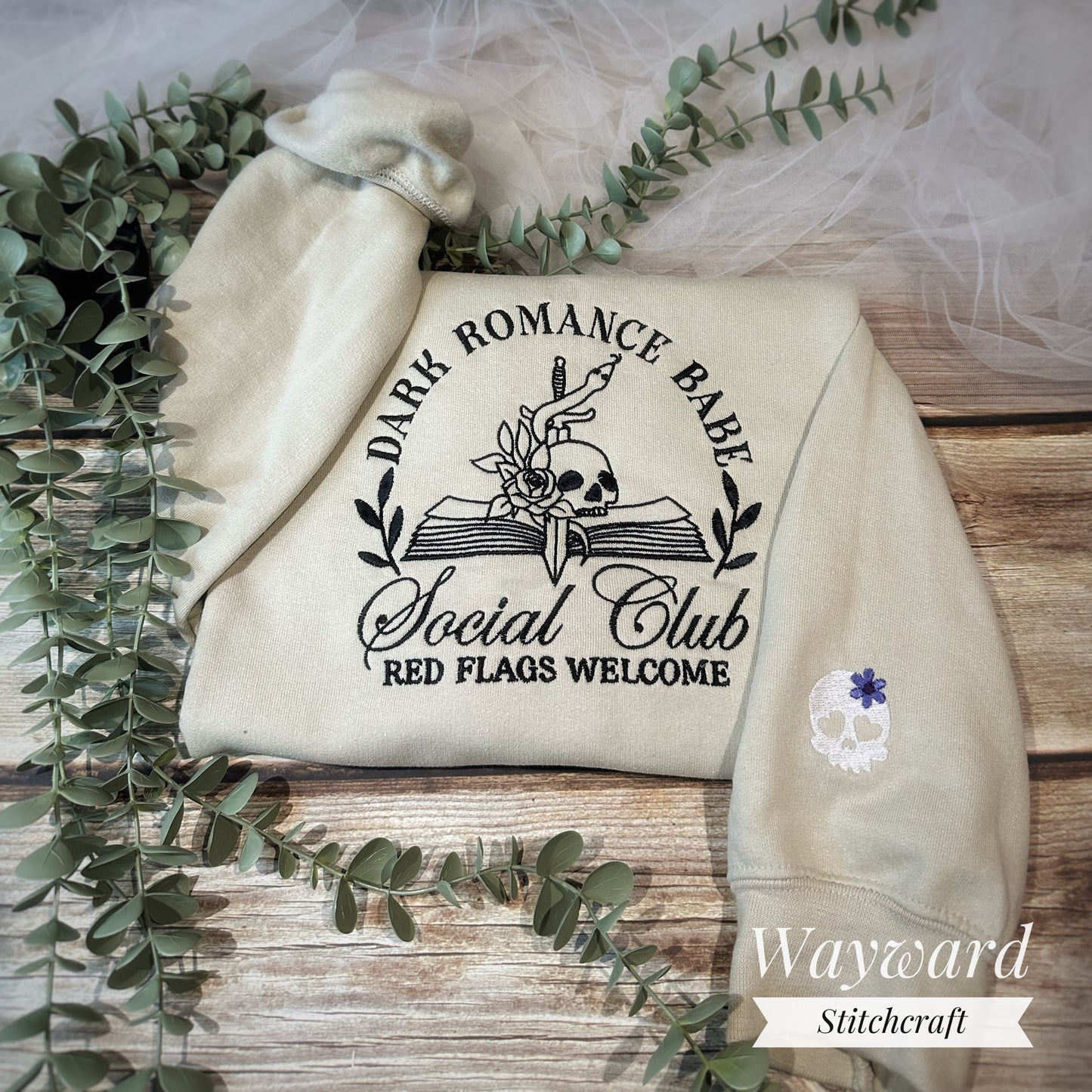 Dark Romance Babe Embroidered Sweatshirt