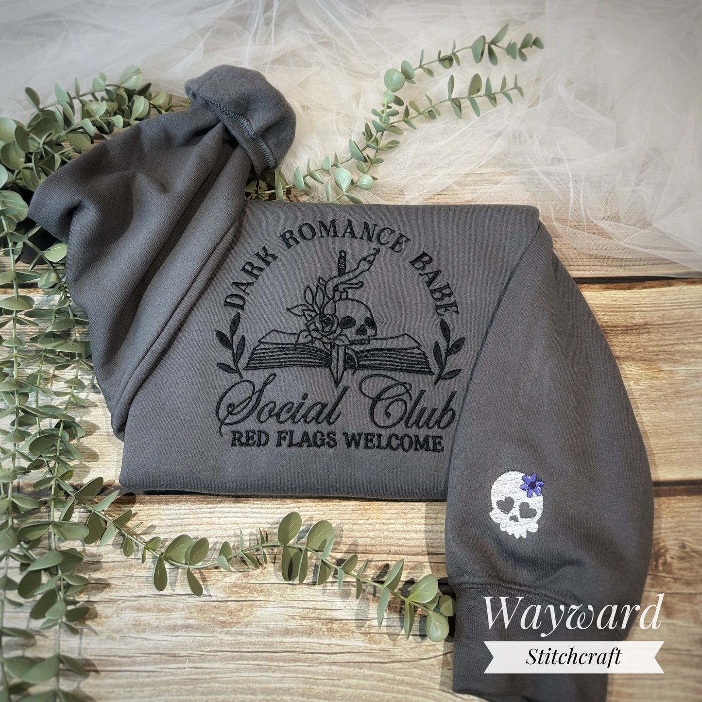 Dark Romance Babe Embroidered Sweatshirt