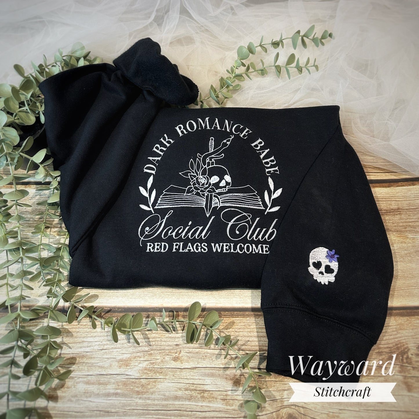 Dark Romance Babe Embroidered Sweatshirt