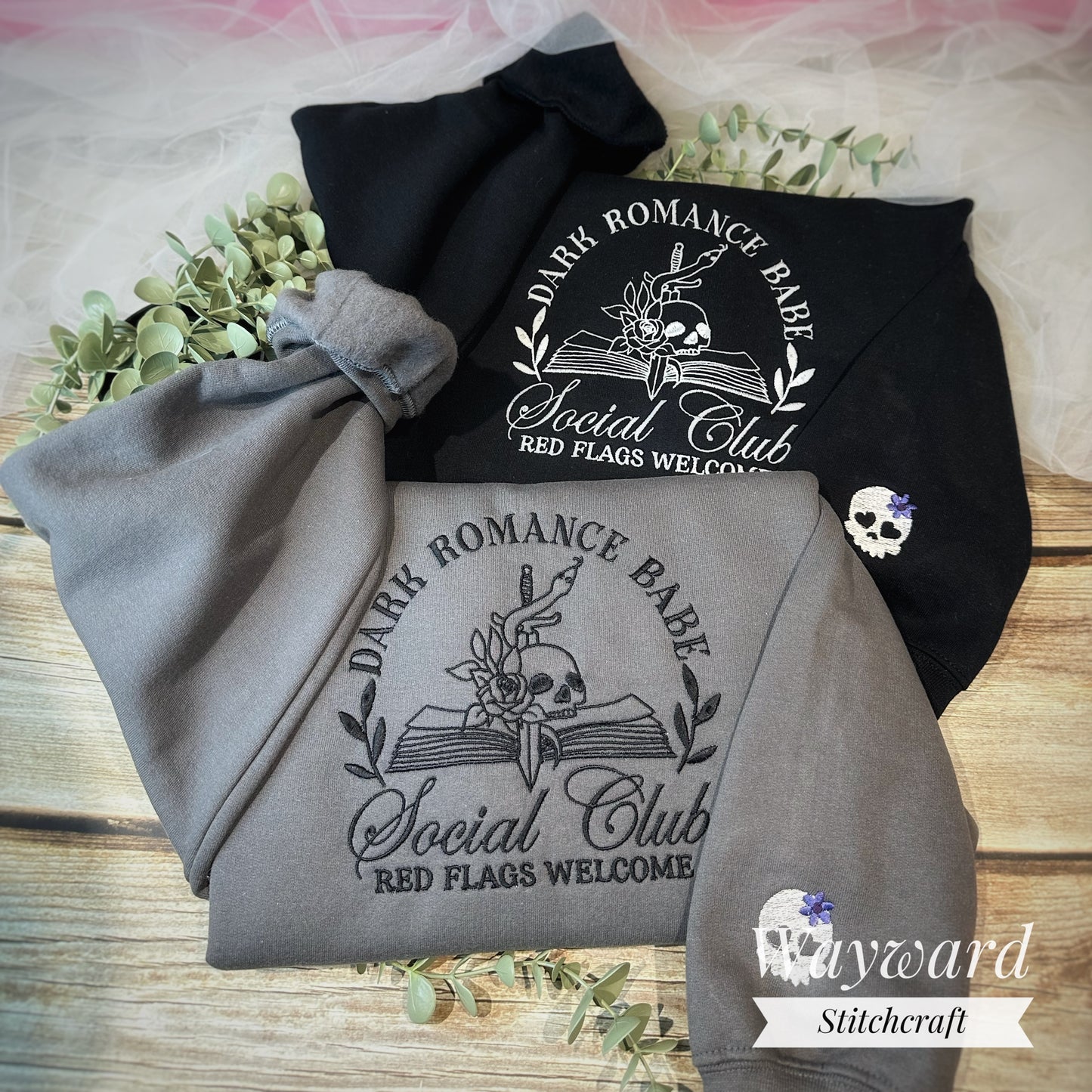 Dark Romance Babe Embroidered Sweatshirt
