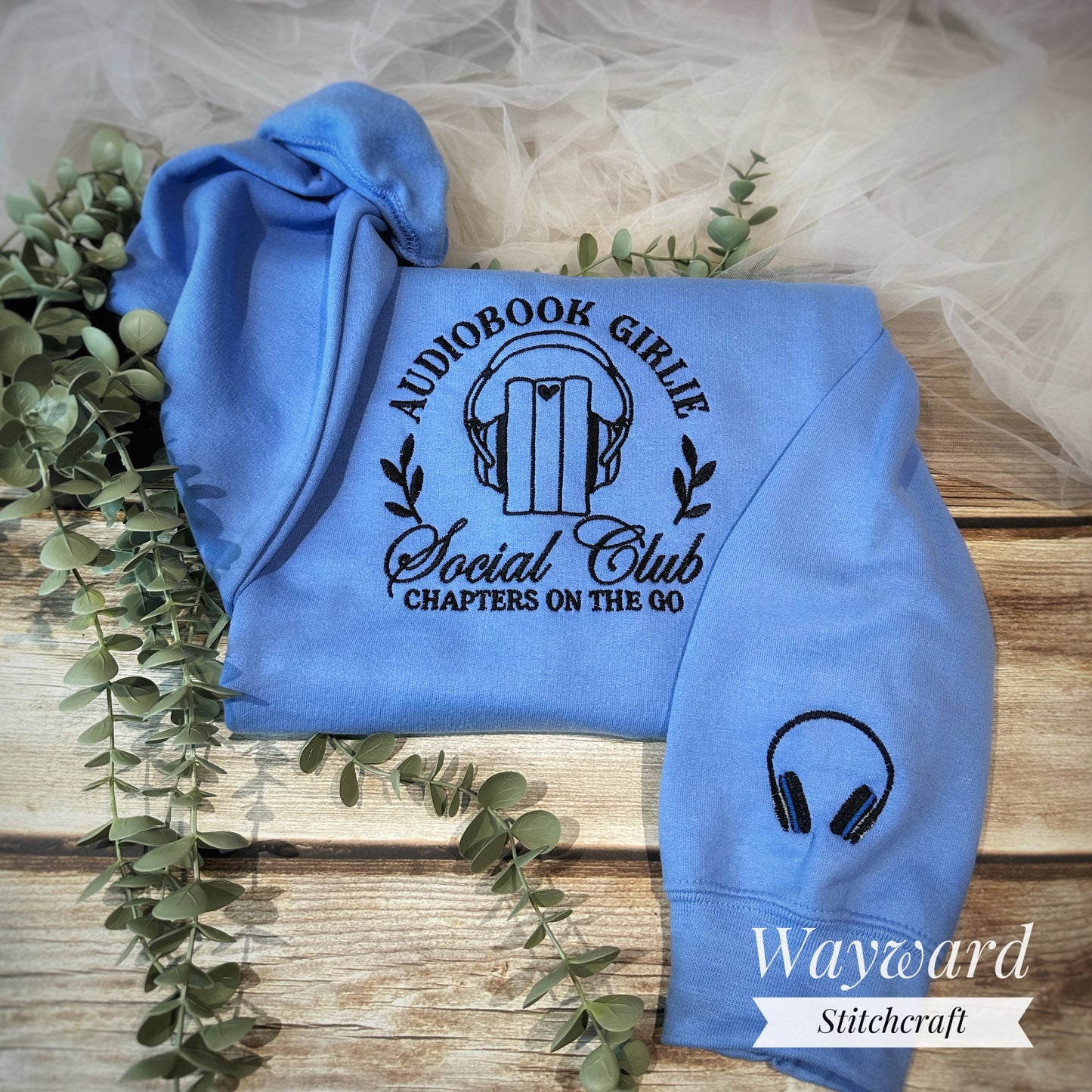 Audiobook Girlie Embroidered Sweatshirt