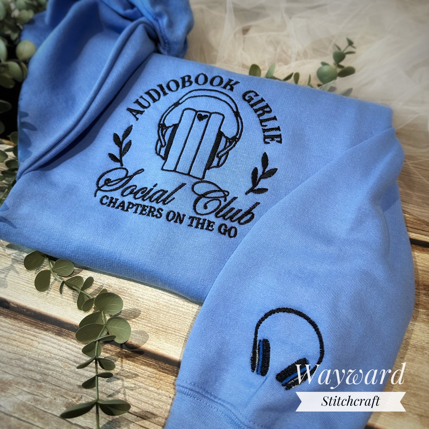 Audiobook Girlie Embroidered Sweatshirt