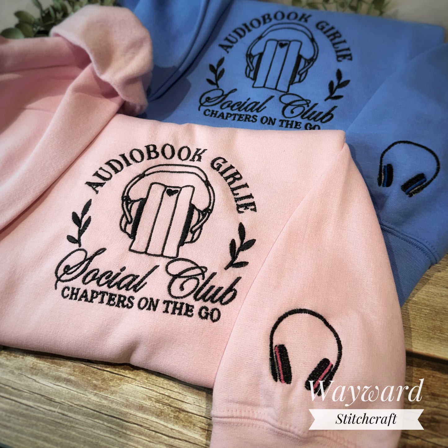 Audiobook Girlie Embroidered Sweatshirt