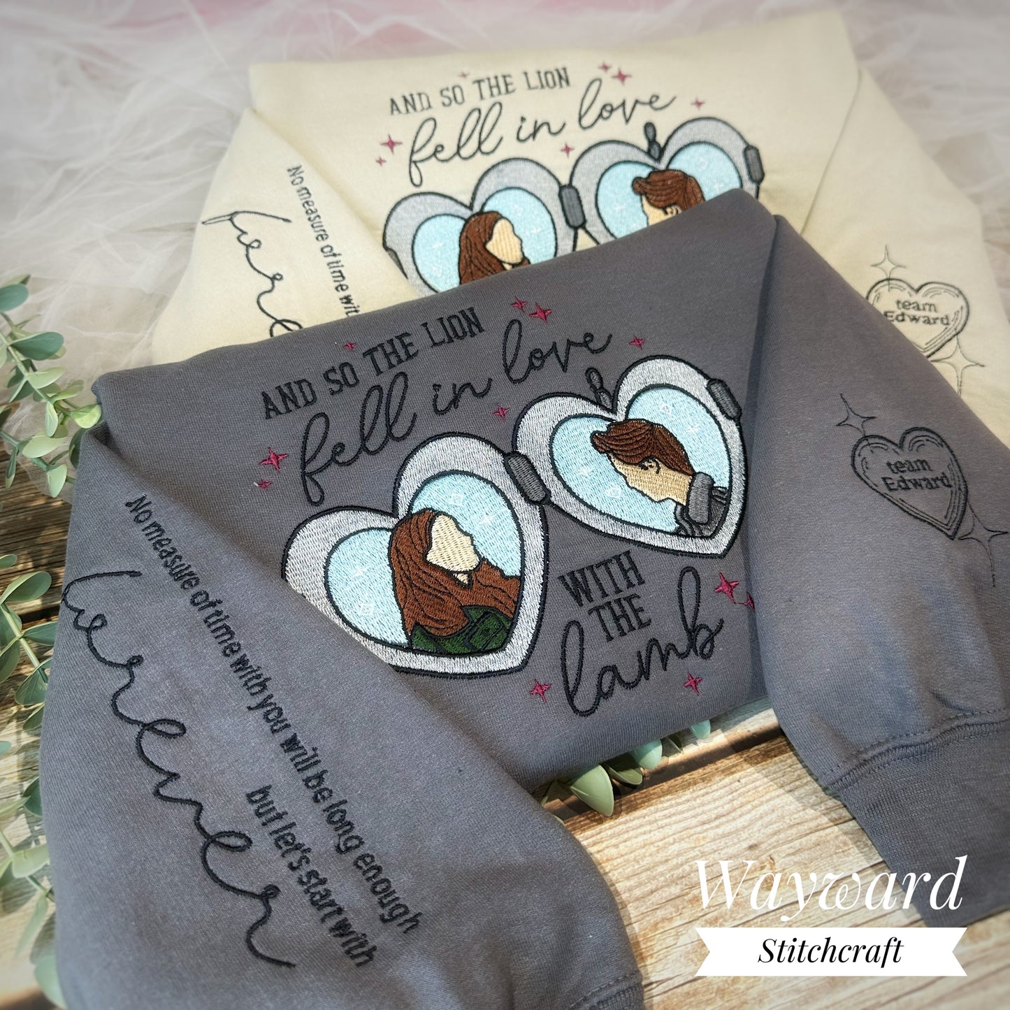 Lion And The Lamb Embroidered Sweatshirt