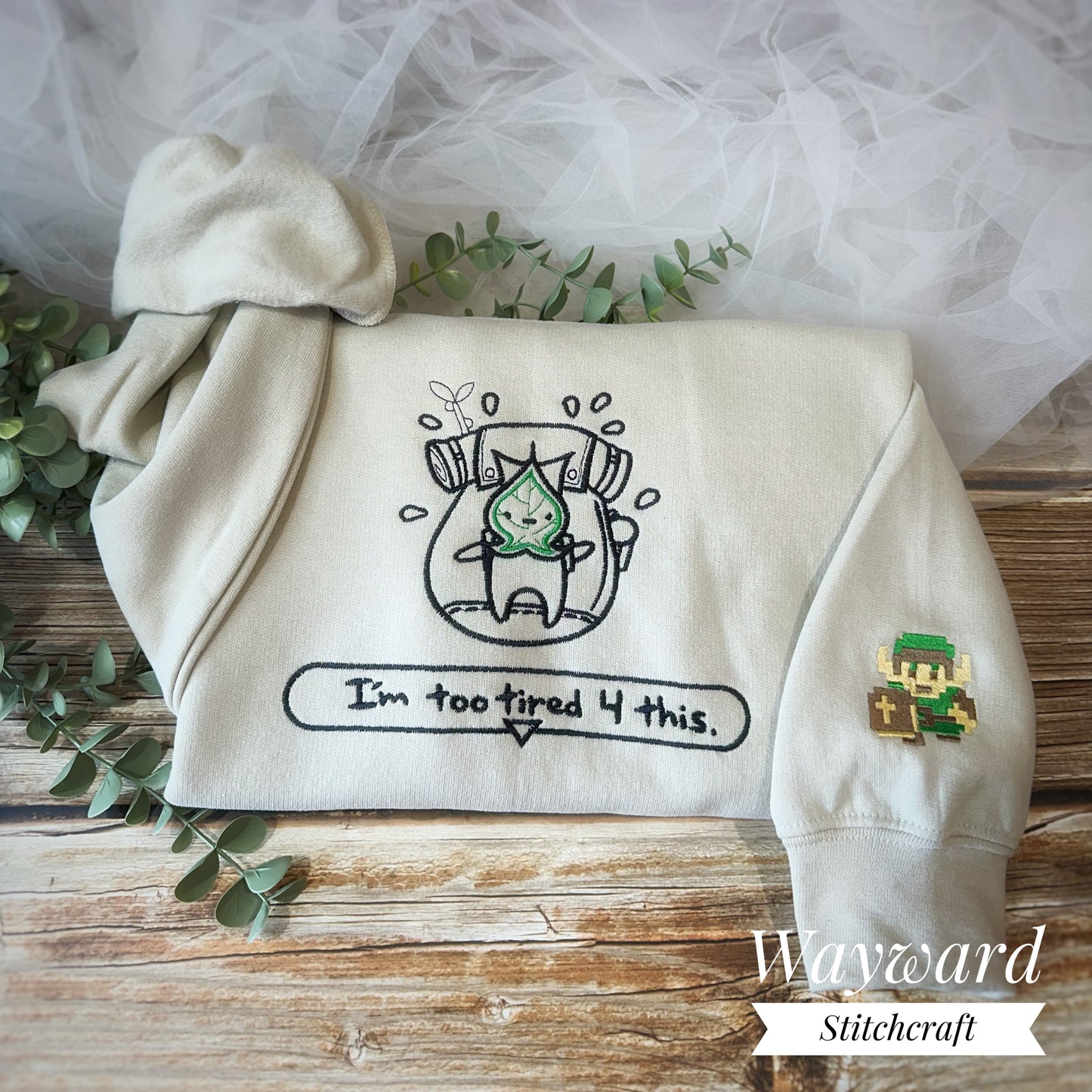 Korok Inspired Embroidered Sweatshirt
