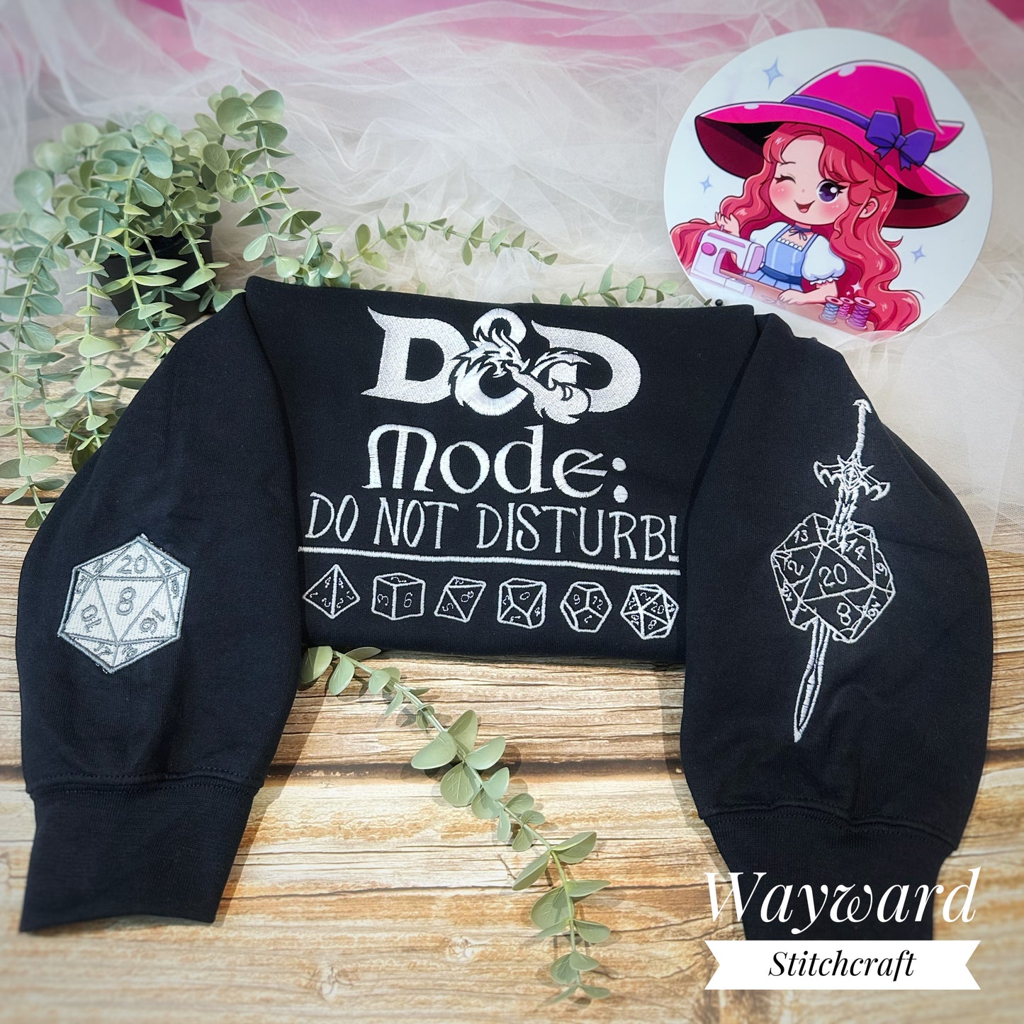D&D Mode Inspired Embroidered Sweatshirt