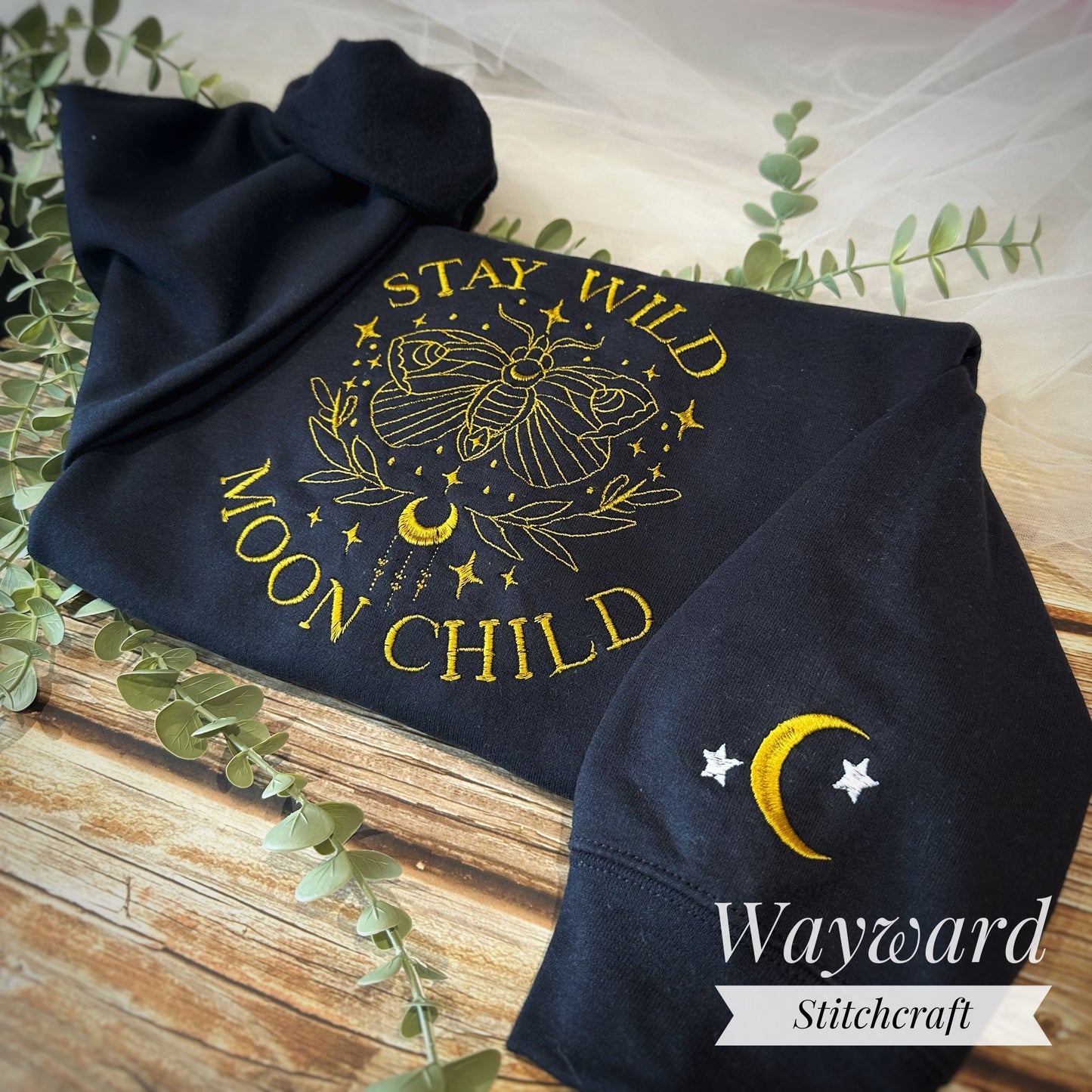 Stay Wild Moon Child Embroidered Sweatshirt