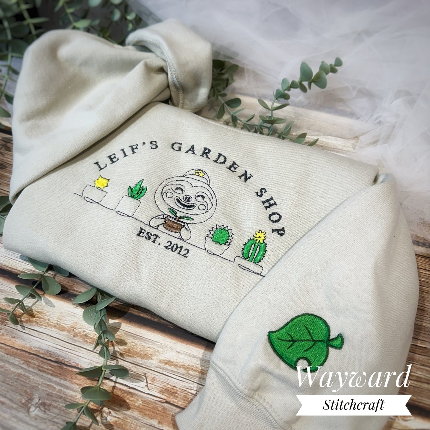 Leif's Garden Shop Inspired Embroidered Sweatshirt