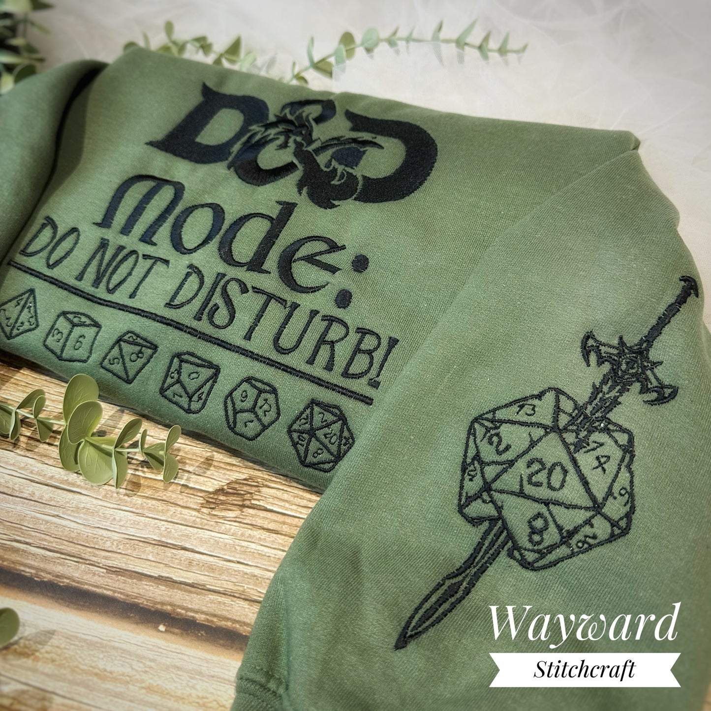 D&D Mode Inspired Embroidered Sweatshirt