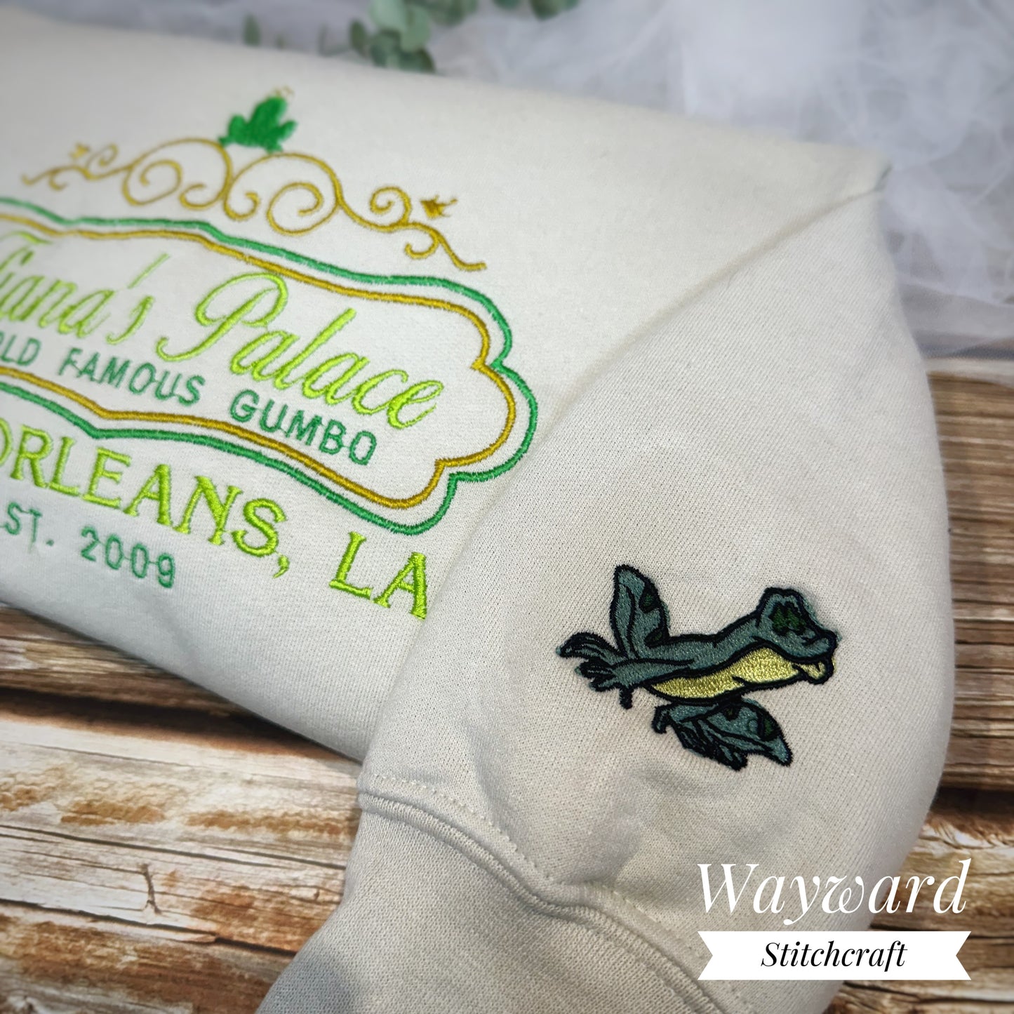 Tiana's Place Embroidered Sweatshirt