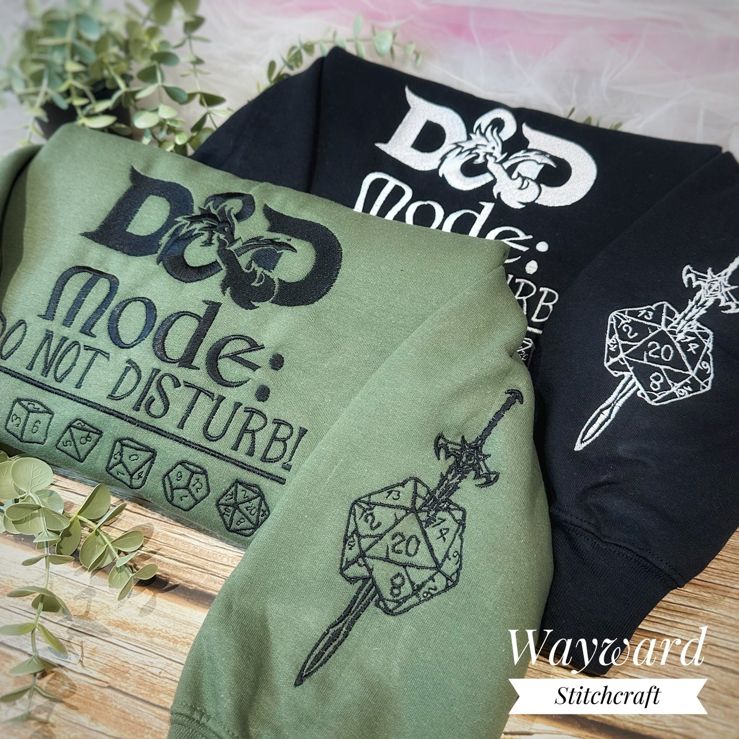 D&D Mode Inspired Embroidered Sweatshirt