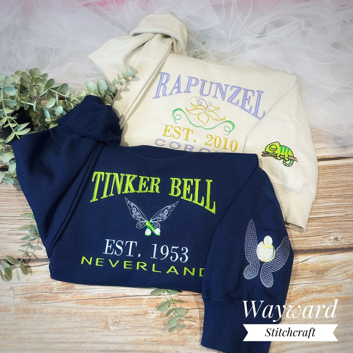 Tinkerbelle Inspired Embroidered Sweatshirt