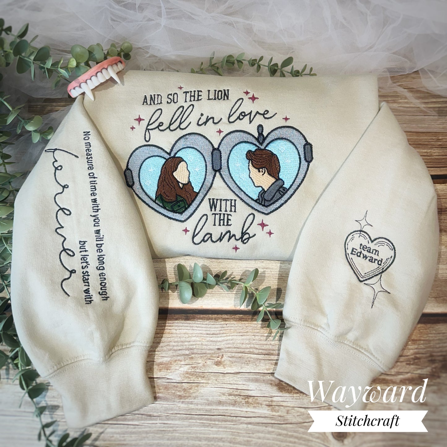 Lion And The Lamb Embroidered Sweatshirt