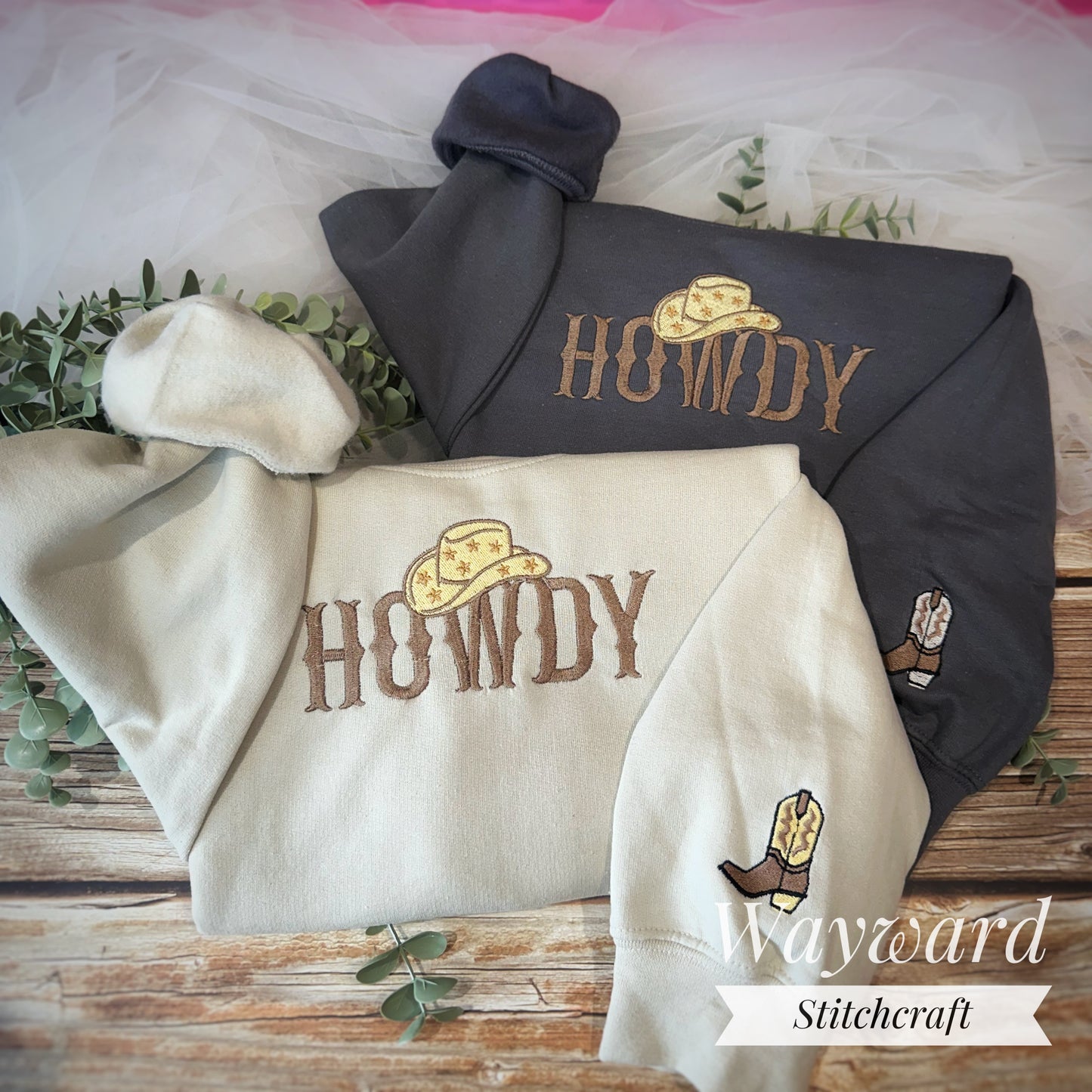 Howdy, Western Embroidered Sweatshirt