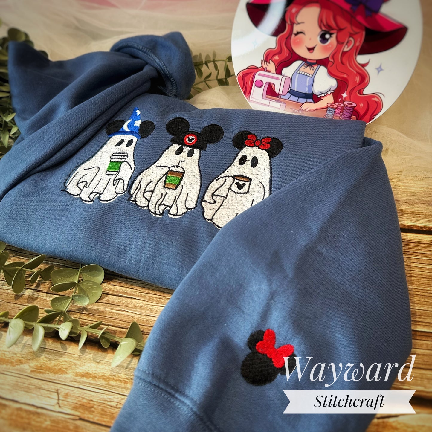 Ghost Trio Embroidered Sweatshirt