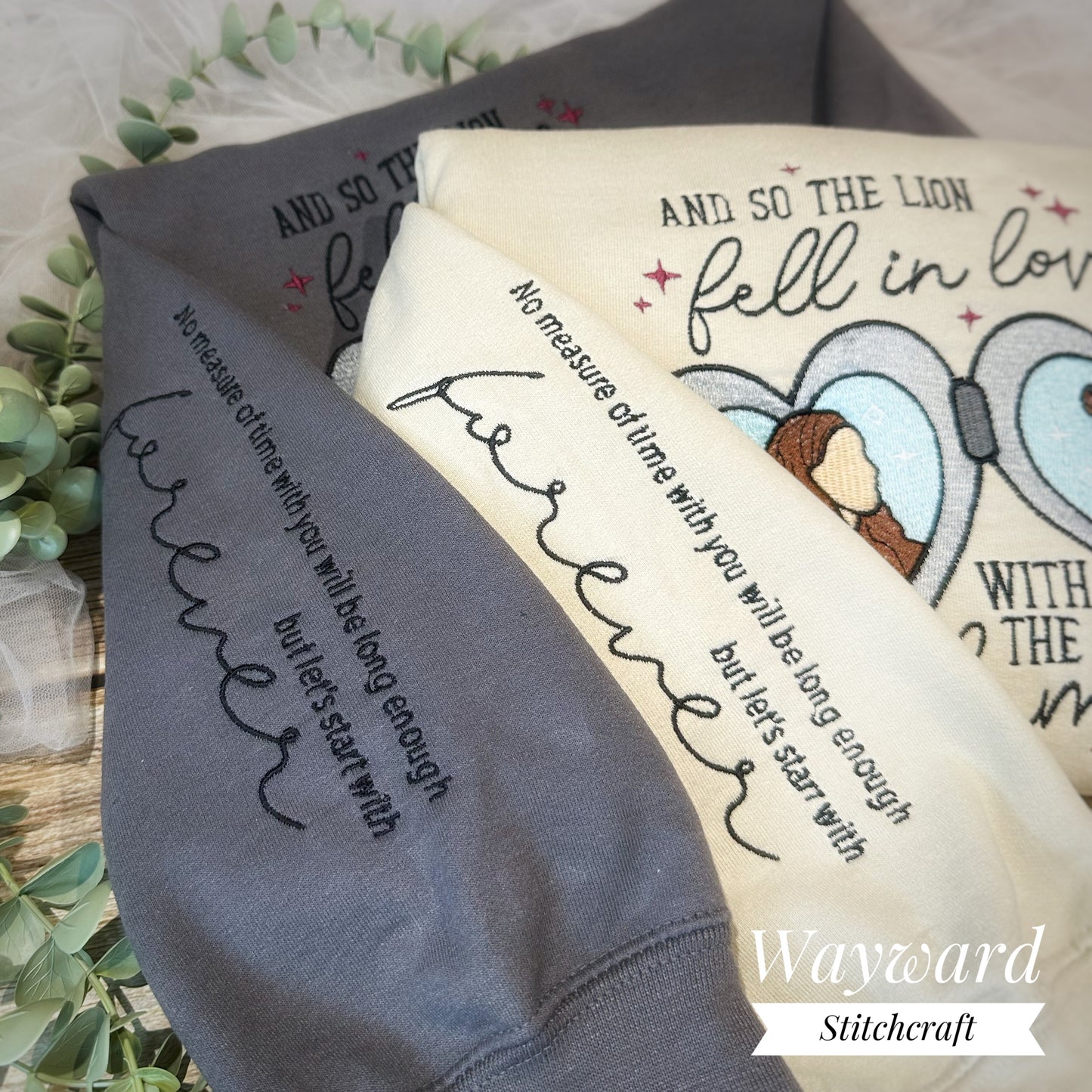 Lion And The Lamb Embroidered Sweatshirt