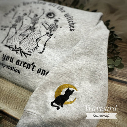 Burning All The Witches Embroidered Sweatshirt