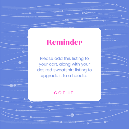 Hoodie Upgrade - Add On Option