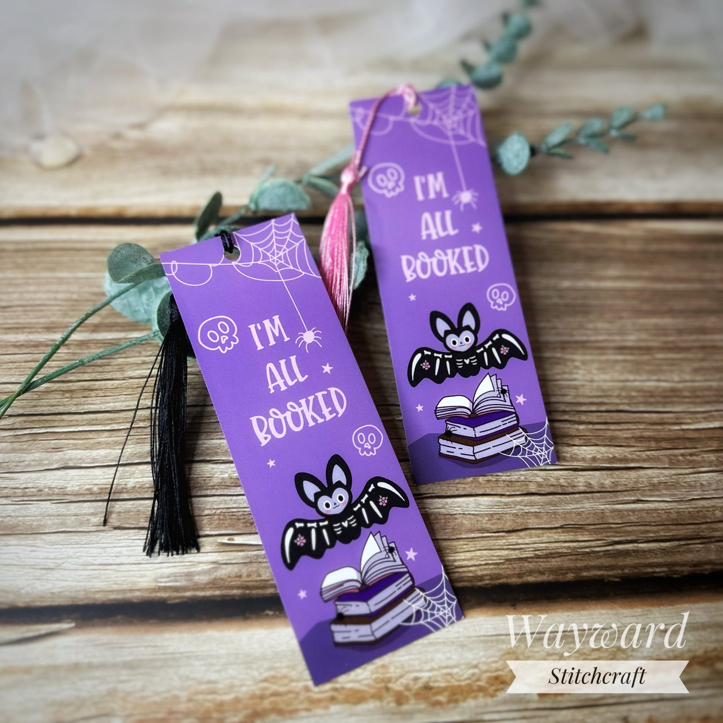 Spooky Skull Bat Bookmark
