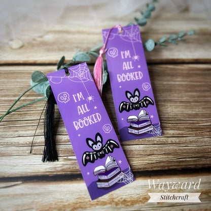 Spooky Skull Bat Bookmark