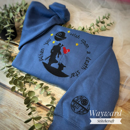 Wish Upon A Death Star Embroidered Sweatshirt