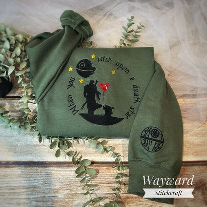 Wish Upon A Death Star Embroidered Sweatshirt