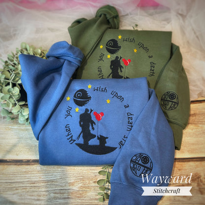 Wish Upon A Death Star Embroidered Sweatshirt