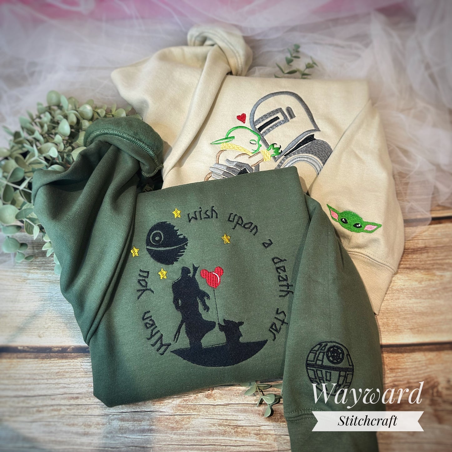 Wish Upon A Death Star Embroidered Sweatshirt