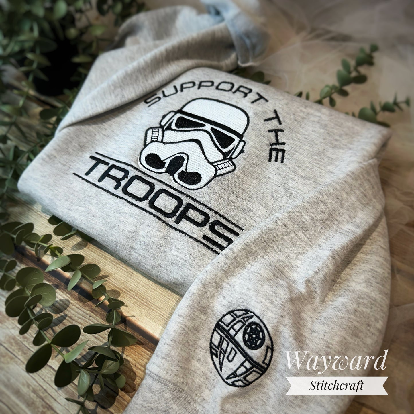Support The Troops Embroidered Sweatshirt