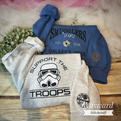 Support The Troops Embroidered Sweatshirt