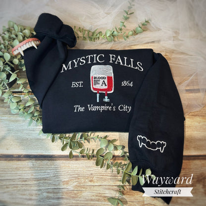 Vampire City Embroidered Sweatshirt
