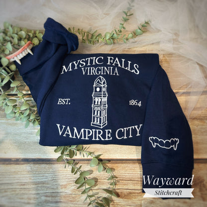 Mystic Falls Tower Embroidered Sweatshirt