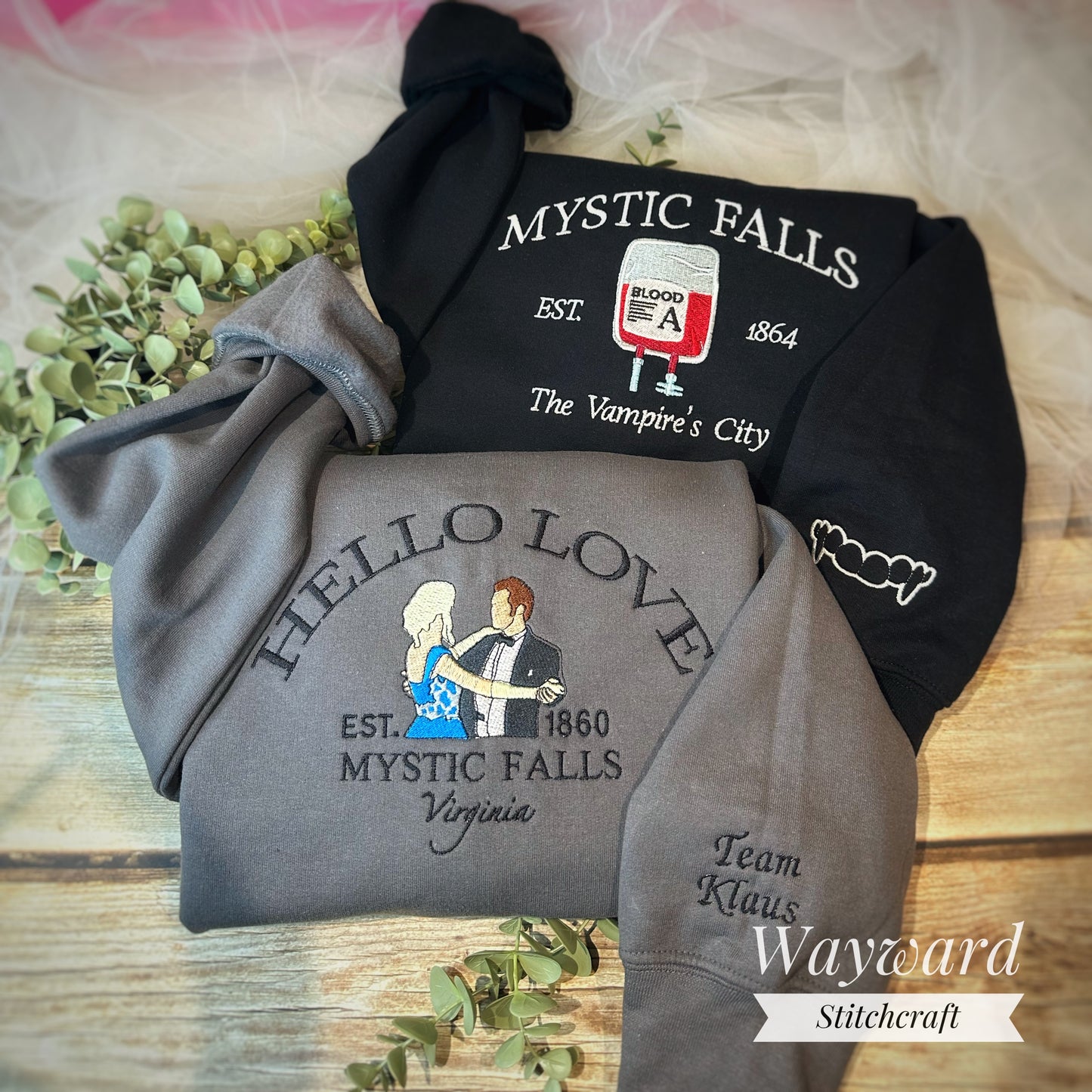 Vampire City Embroidered Sweatshirt