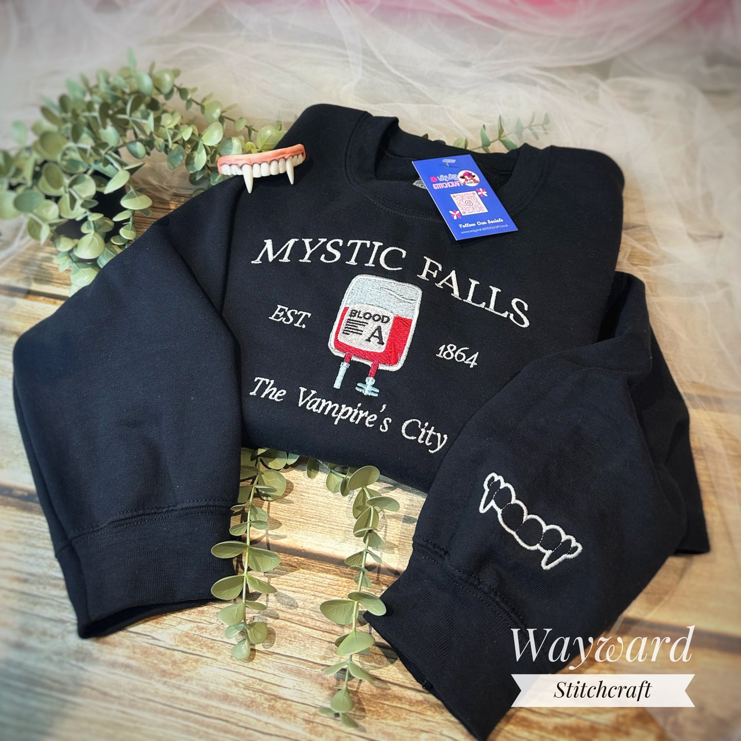 Vampire City Embroidered Sweatshirt