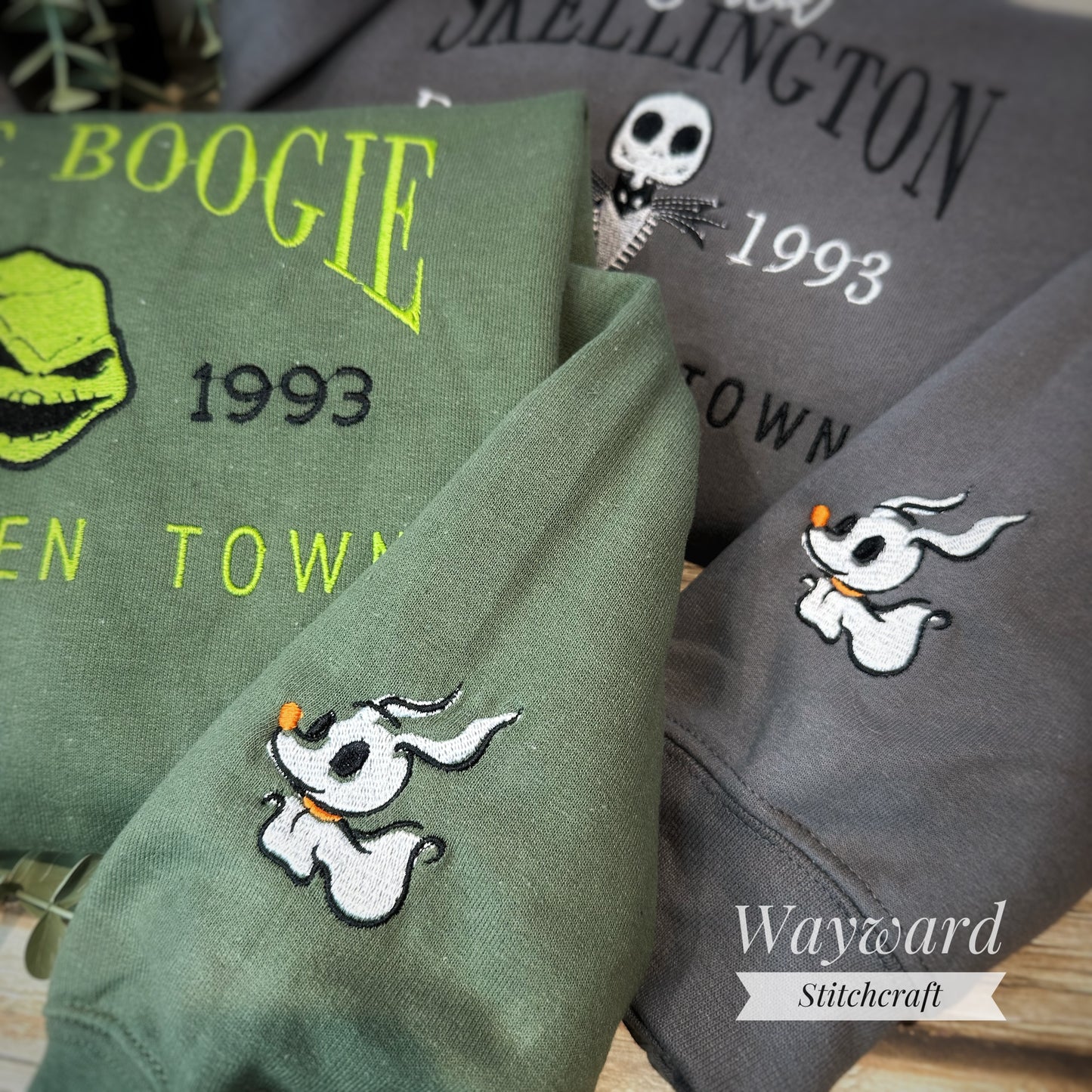 Oogie Boogie Inspired Embroidered Sweatshirt