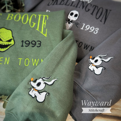 Oogie Boogie Inspired Embroidered Sweatshirt