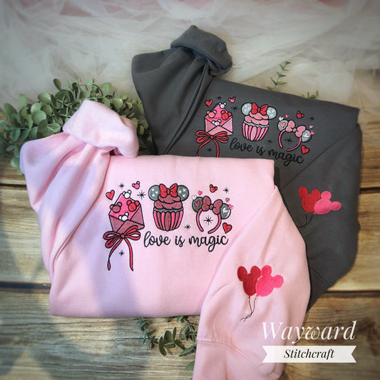 Love Is Magic Embroidered Sweatshirt