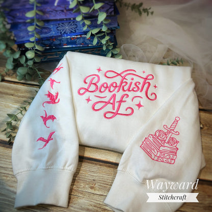 Bookish AF Embroidered Sweatshirt