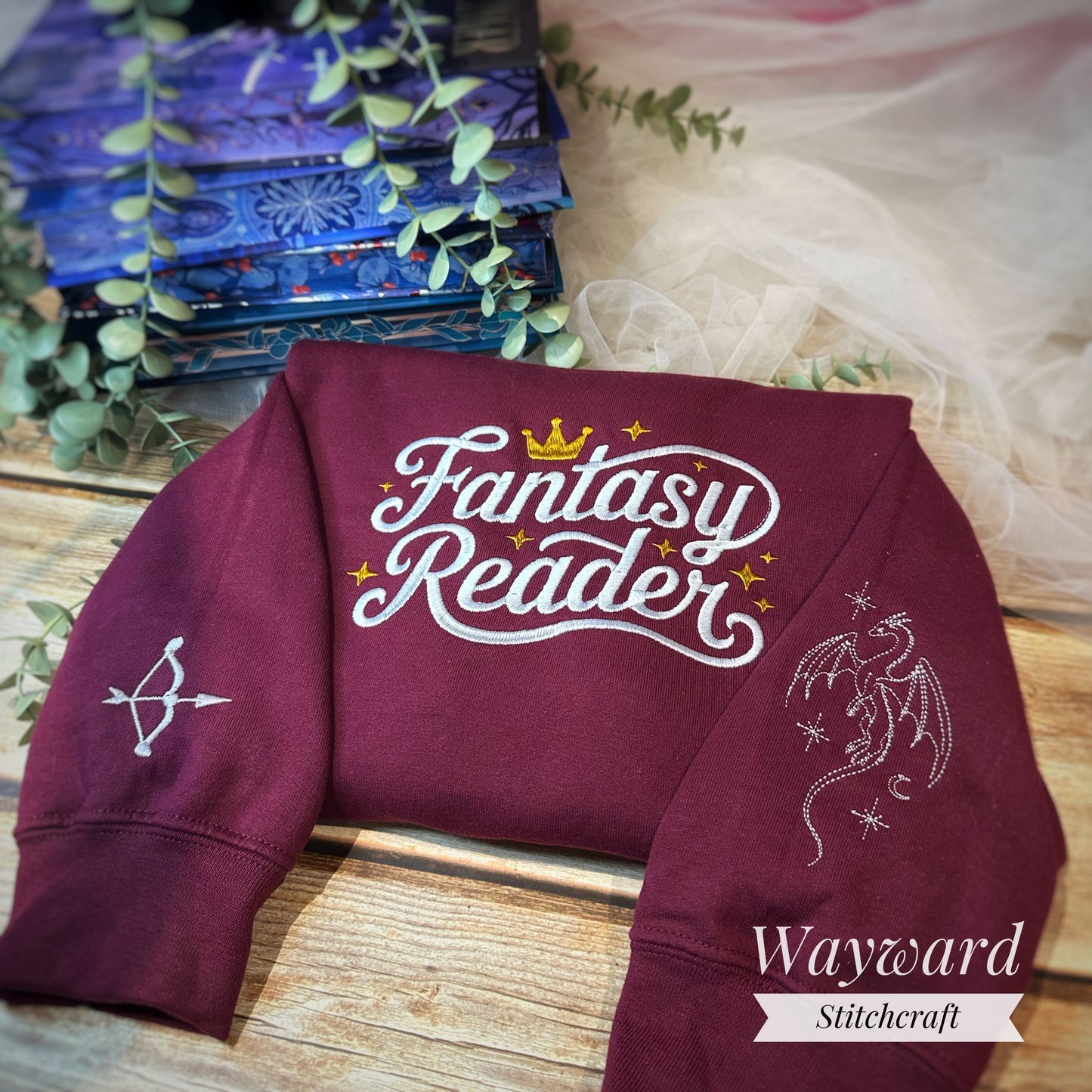 Fantasy Reader Embroidered Sweatshirt