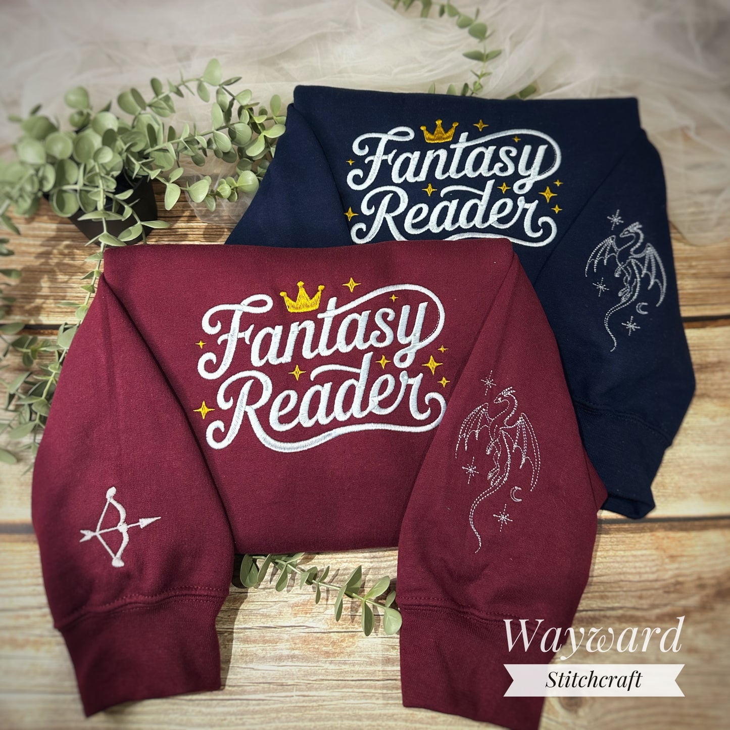 Fantasy Reader Embroidered Sweatshirt