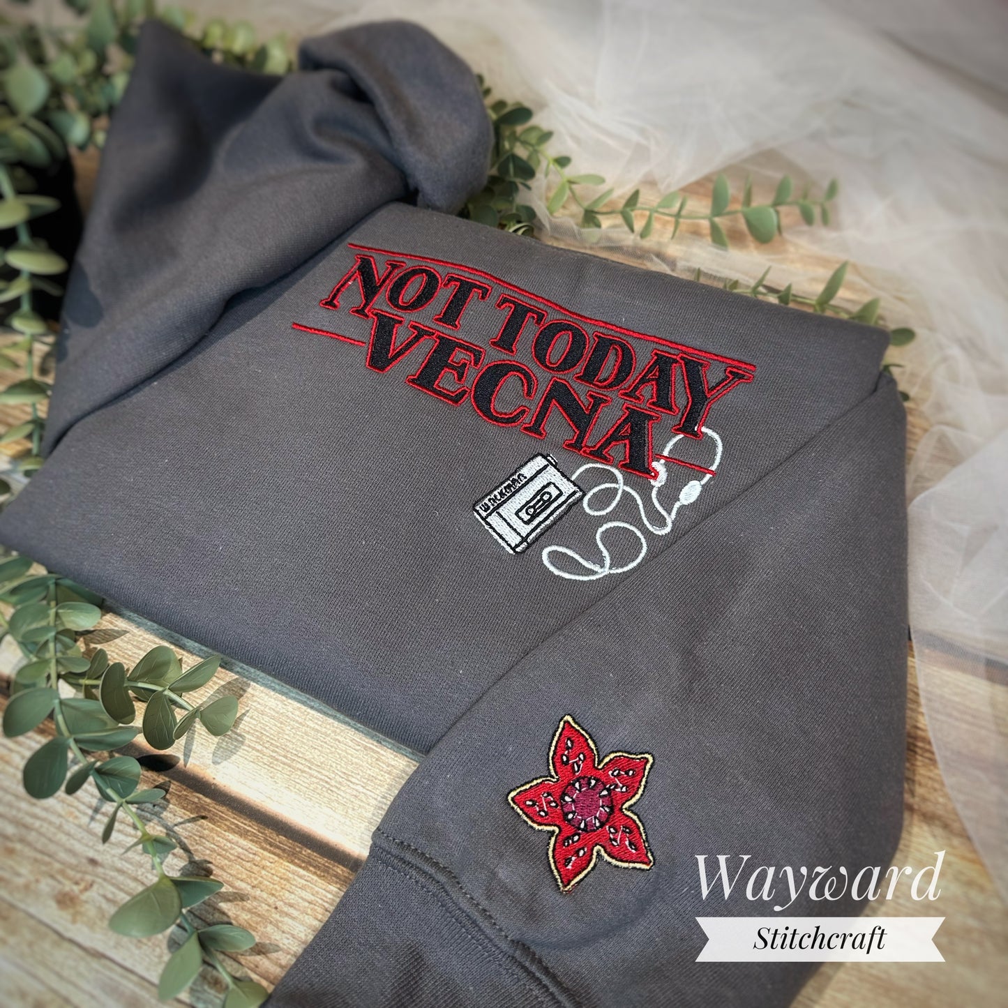 Not Today Embroidered Sweatshirt