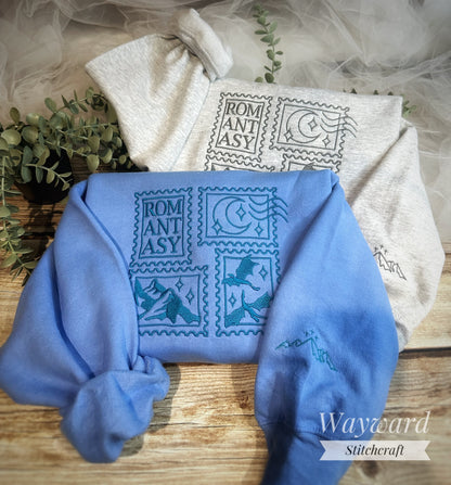 Romantasy Stamps Embroidered Sweatshirt
