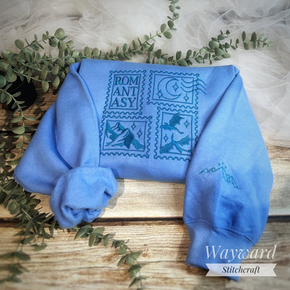 Romantasy Stamps Embroidered Sweatshirt