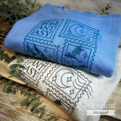 Romantasy Stamps Embroidered Sweatshirt