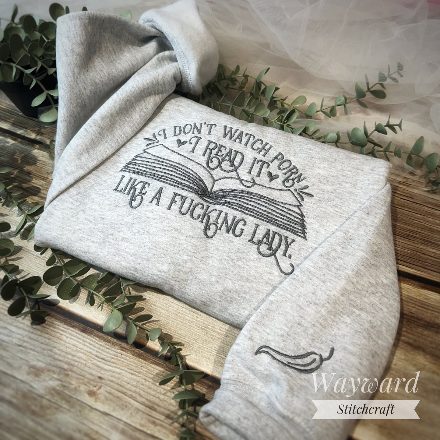 Like A Lady Embroidered Sweatshirt