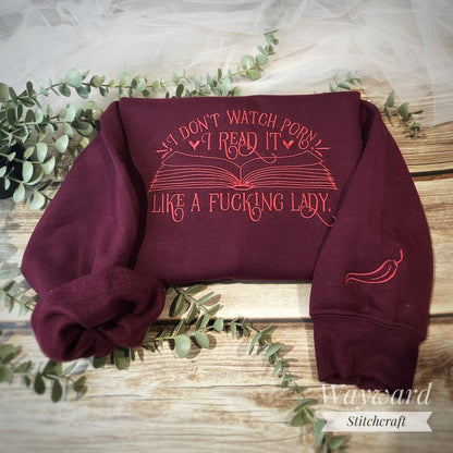 Like A Lady Embroidered Sweatshirt